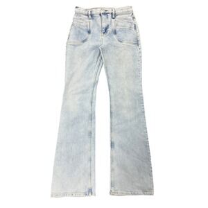 We the Free People Aiden Slim Boot Flare Jeans Light Wash Denim Size 28